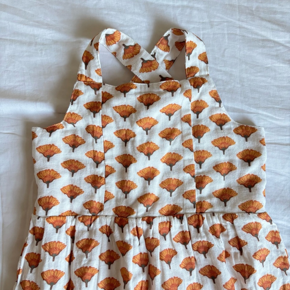 Kate Quinn Organic Woven Cotton Marigold Romper • Size 2T - Picture 6 of 11